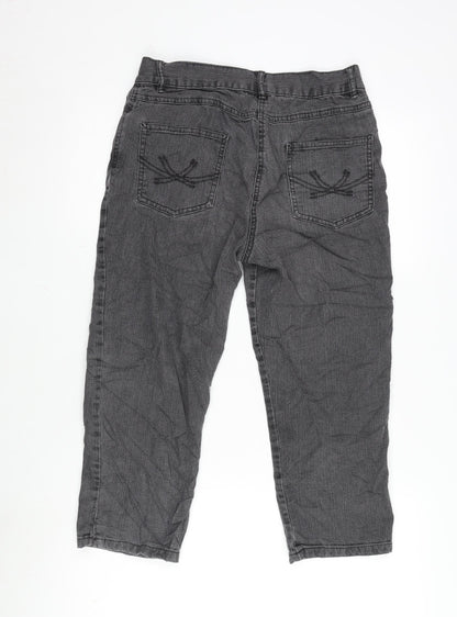 Womens UK Size 10 Marks and Spencer Regular Fit Cropped Grey Jeans