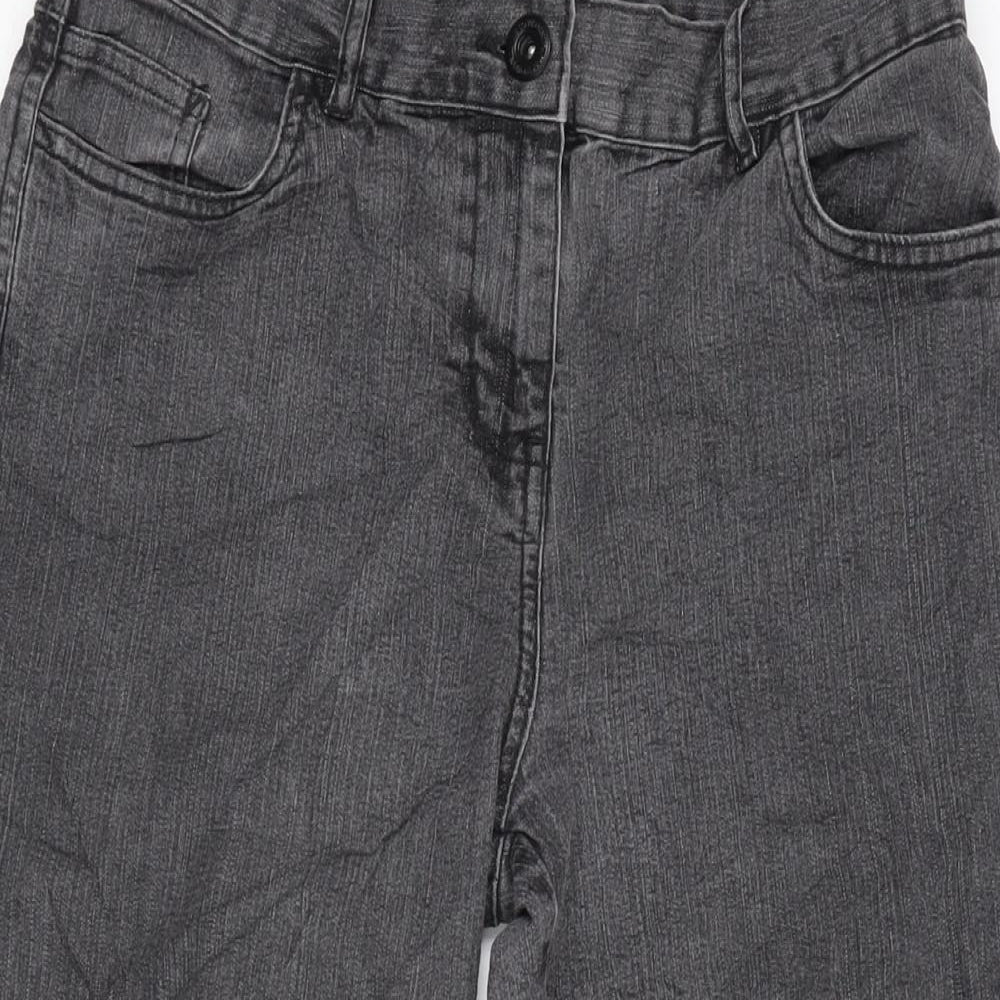 Womens UK Size 10 Marks and Spencer Regular Fit Cropped Grey Jeans