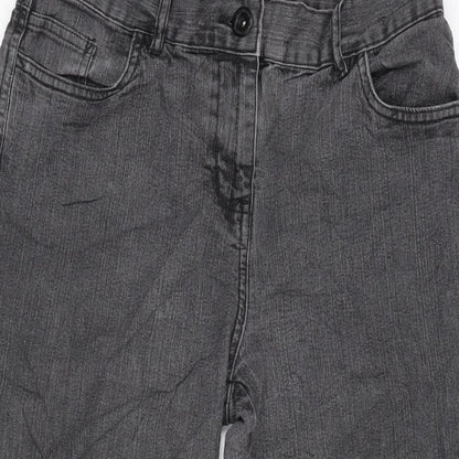 Womens UK Size 10 Marks and Spencer Regular Fit Cropped Grey Jeans