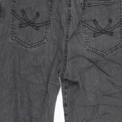 Womens UK Size 10 Marks and Spencer Regular Fit Cropped Grey Jeans