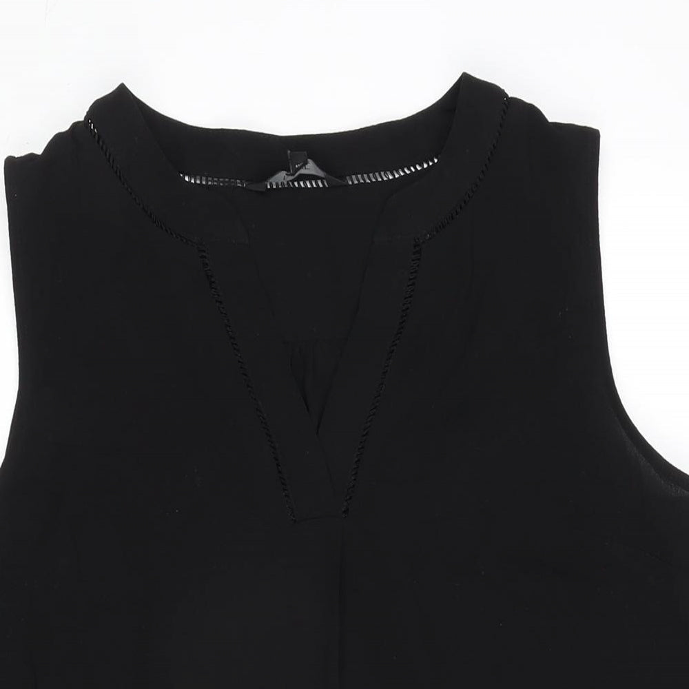 Womens UK Size 10 NEXT Black Basic Tank
