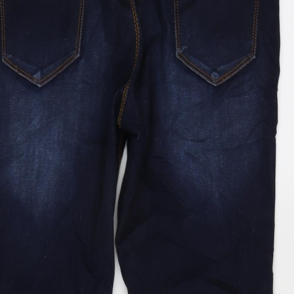 Zheia Womens Blue Cotton Blend Tapered Jeans Size 30 in L25 in Regular Zip