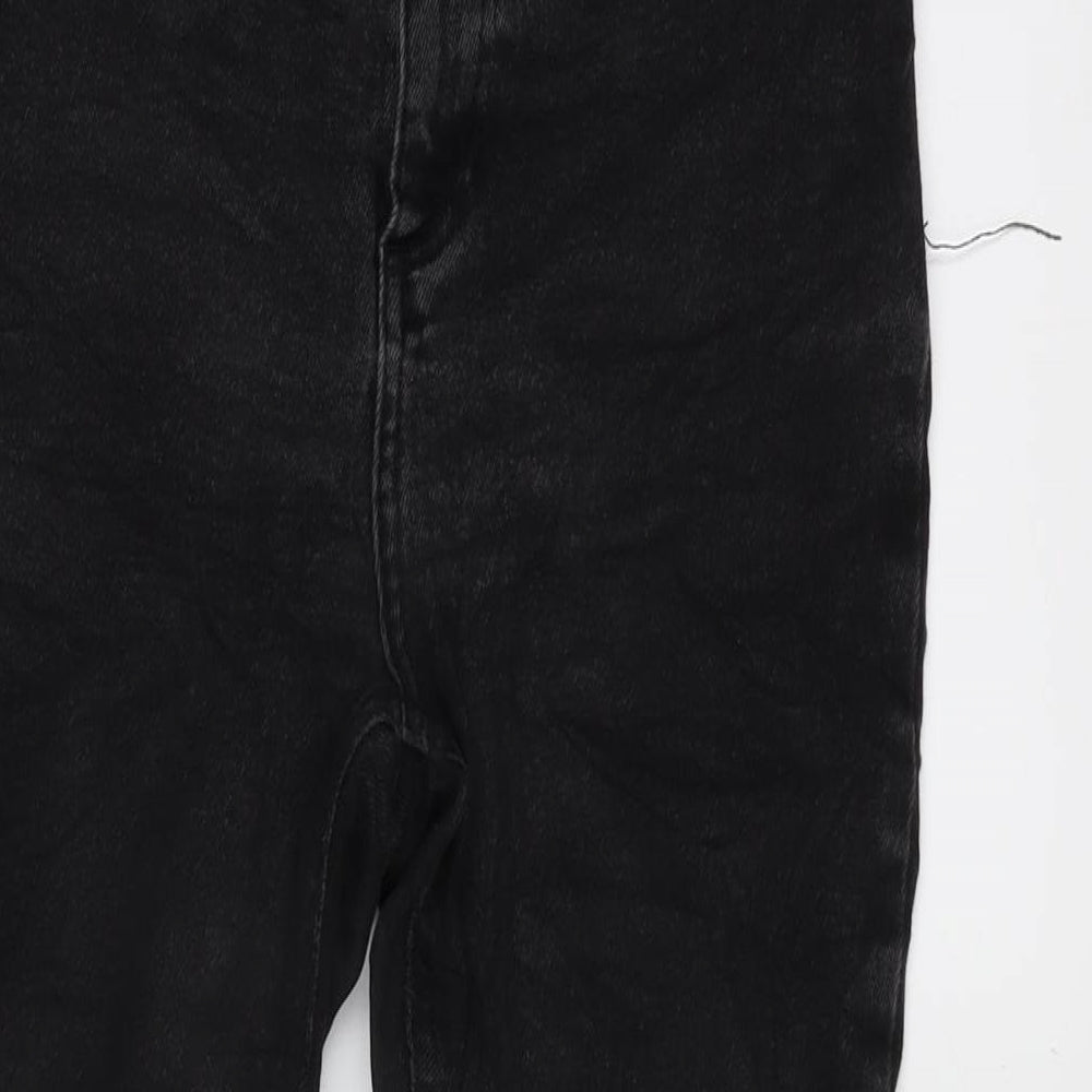 New Look Womens Grey Cotton Blend Tapered Jeans Size 12 L24.5 in Regular Zip