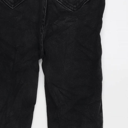 New Look Womens Grey Cotton Blend Tapered Jeans Size 12 L24.5 in Regular Zip