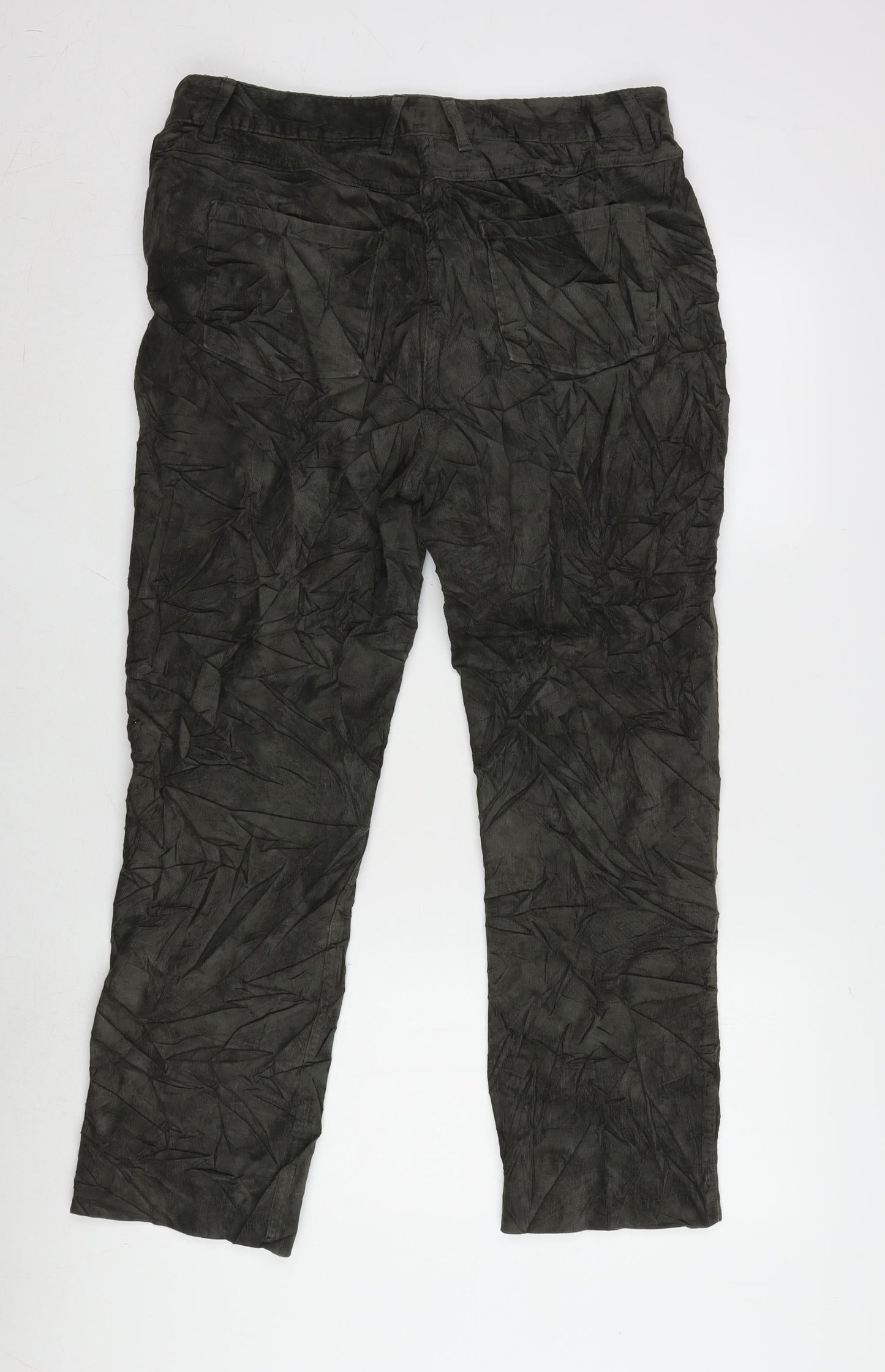 Womens UK Size 14 Marks and Spencer Regular Fit  Green Trousers