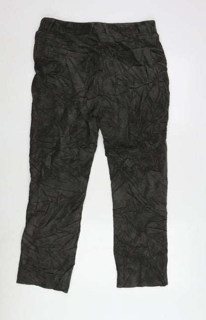Womens UK Size 14 Marks and Spencer Regular Fit  Green Trousers
