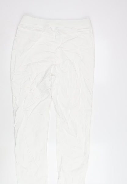 BHS Womens White Cotton Blend Jegging Jeans Size 14 L28 in Regular