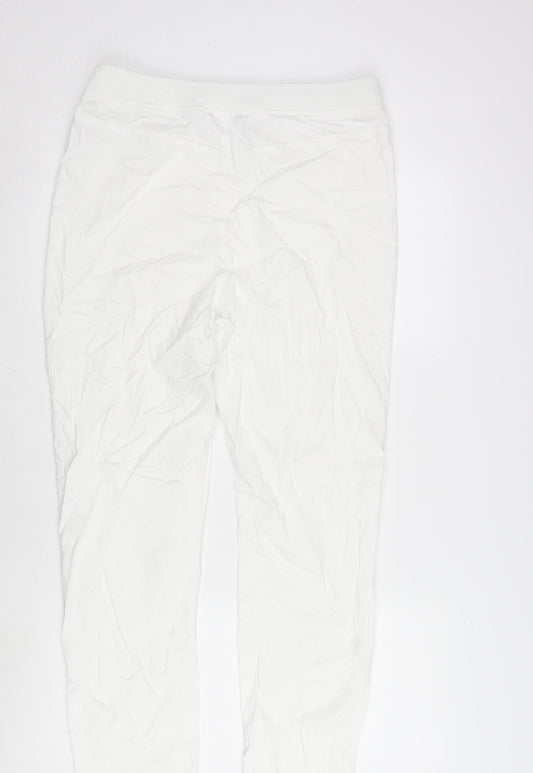 BHS Womens White Cotton Blend Jegging Jeans Size 14 L28 in Regular