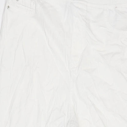 BHS Womens White Cotton Blend Jegging Jeans Size 14 L28 in Regular