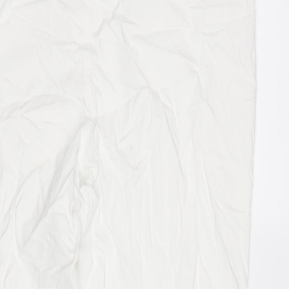 BHS Womens White Cotton Blend Jegging Jeans Size 14 L28 in Regular