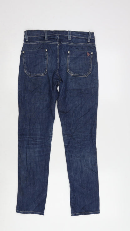 MIH Jeans Womens Blue Cotton Blend Straight Jeans Size 28 in L26 in Regular Zip