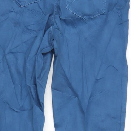 YNDJ Womens Blue Cotton Blend Straight Jeans Size 8 L28 in Regular Zip