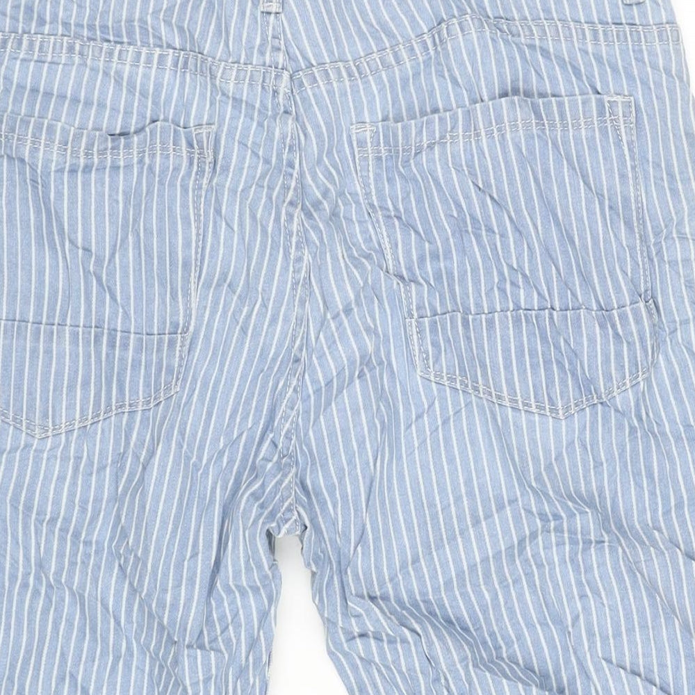 Denim & Co. Mens Blue Striped Cotton Bermuda Shorts Size 36 in L10 in Regular Zip