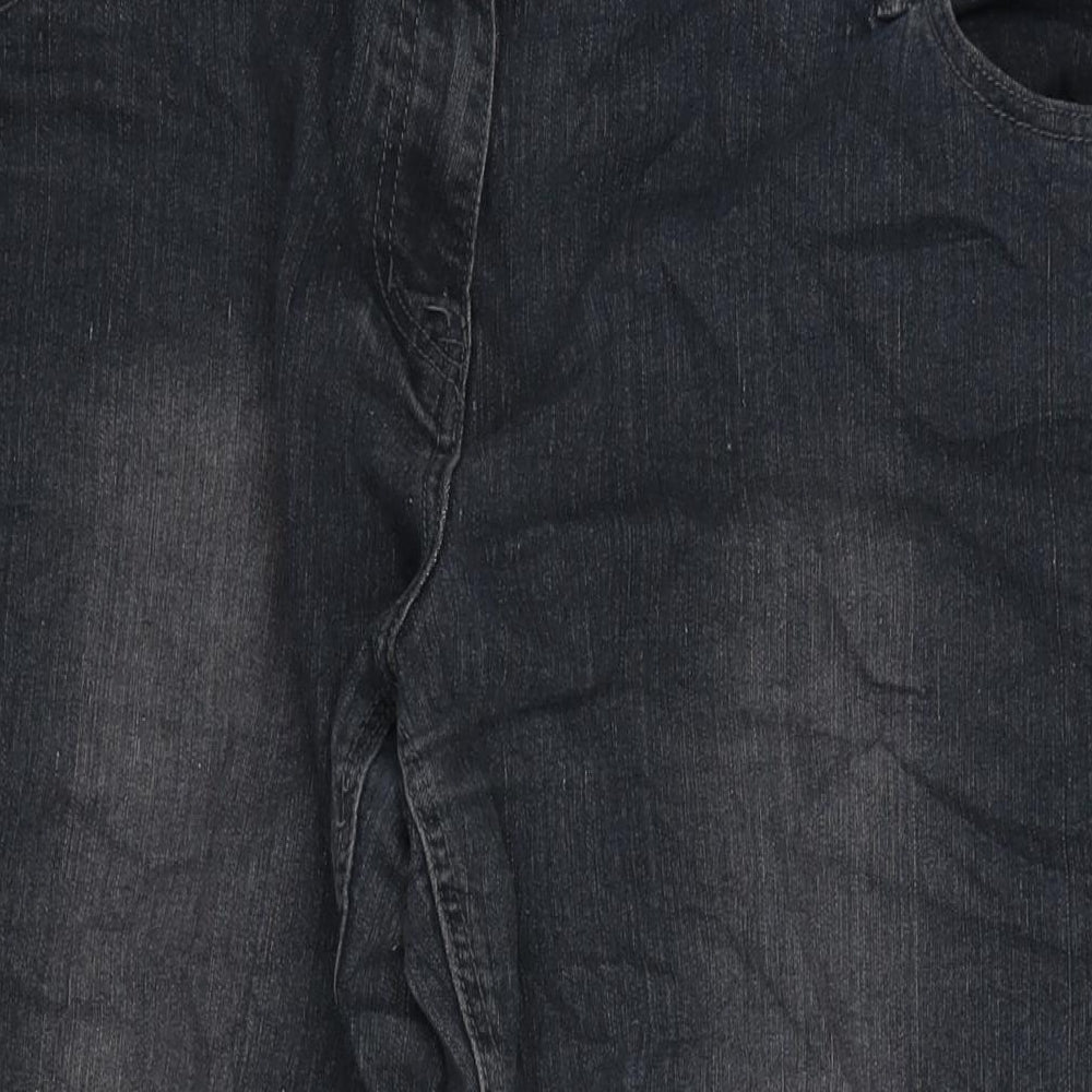 Kayota Lil;y Womens Blue Cotton Blend Straight Jeans Size 46 in L28 in Regular Zip