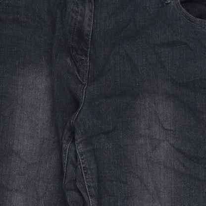 Kayota Lil;y Womens Blue Cotton Blend Straight Jeans Size 46 in L28 in Regular Zip