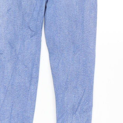 Denim & Co. Womens Blue Cotton Blend Tapered Jeans Size 8 L27 in Regular Zip