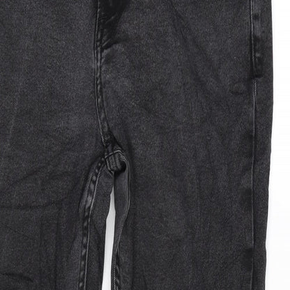 H&M Mens Grey Cotton Blend Straight Jeans Size 31 in L30 in Regular Zip