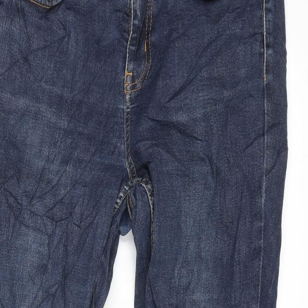 Oasis Womens Blue Cotton Blend Tapered Jeans Size 12 L28.5 in Slim Zip