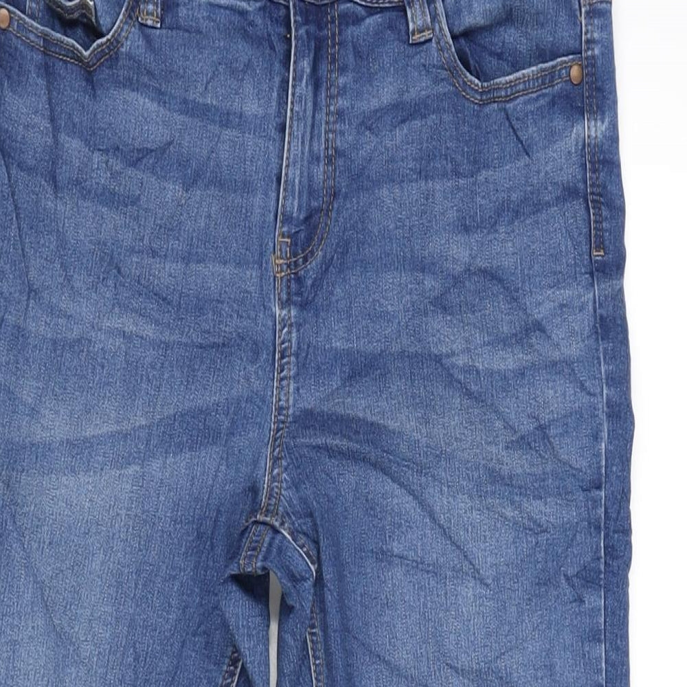 George Womens Blue Cotton Blend Skinny Jeans Size 10 L24 in Regular Zip