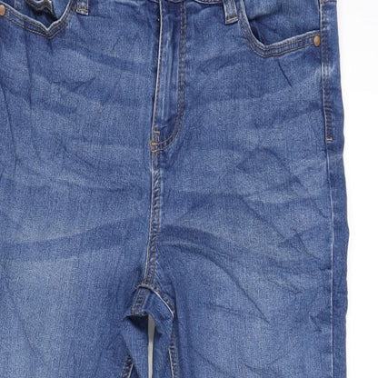 George Womens Blue Cotton Blend Skinny Jeans Size 10 L24 in Regular Zip