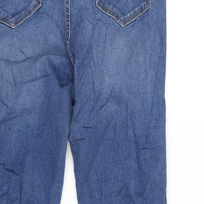 George Womens Blue Cotton Blend Skinny Jeans Size 10 L24 in Regular Zip