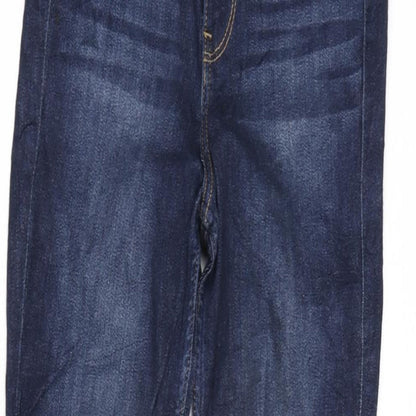 Hollister Womens Blue Cotton Blend Tapered Jeans Size 25 in L30 in Regular Zip