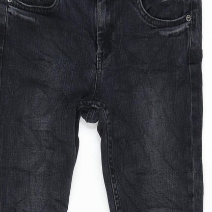 Topshop Womens Blue Cotton Blend Straight Jeans Size 28 in L26 in Regular Zip