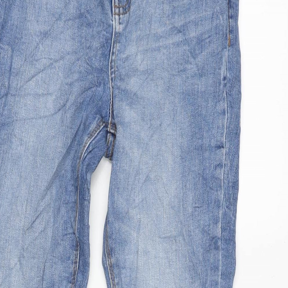 Denim & Co. Womens Blue Cotton Blend Tapered Jeans Size 6 L29 in Regular Zip