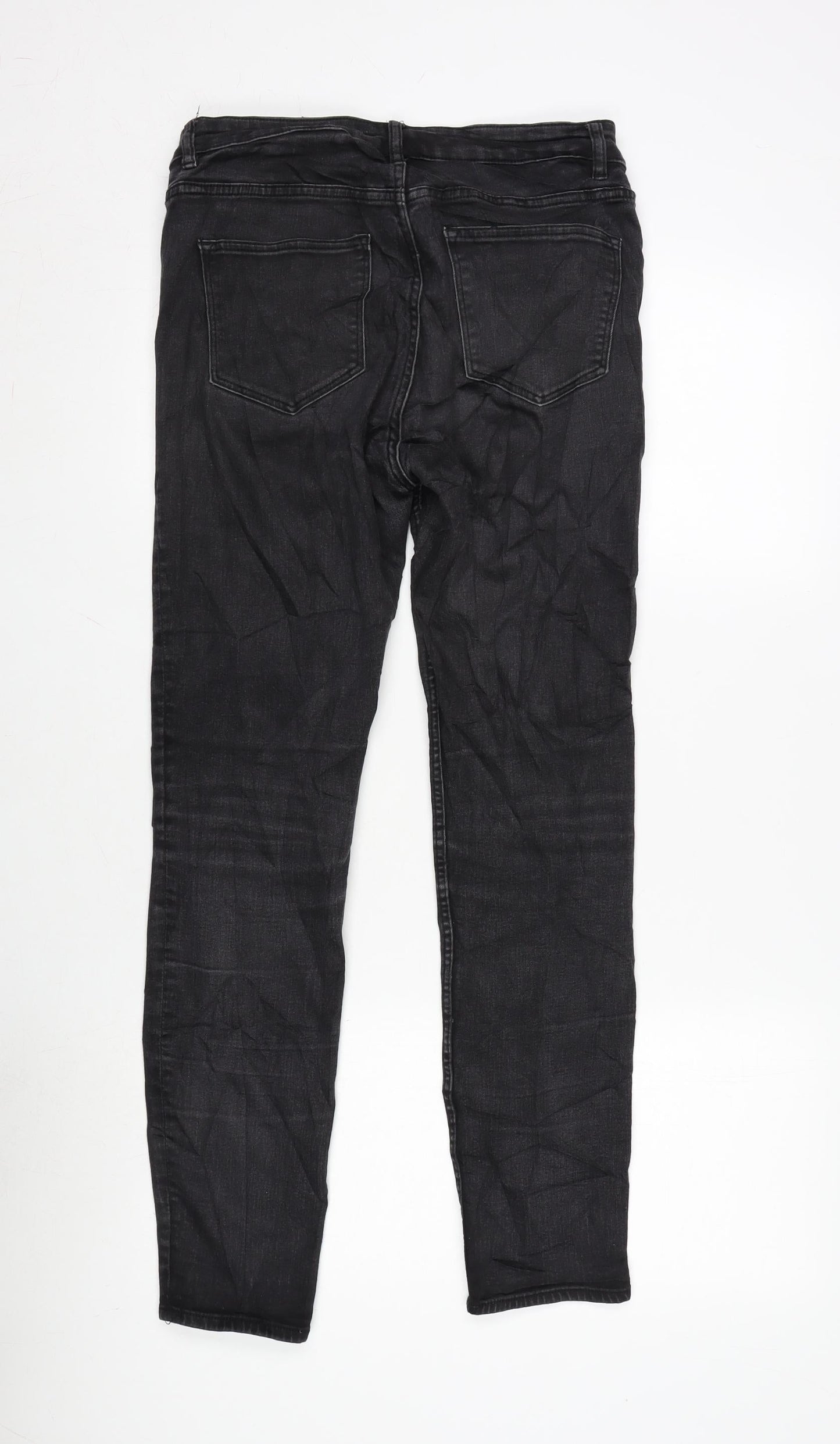 Womens UK Size 10 H&M Regular Fit Tapered Grey Jeans