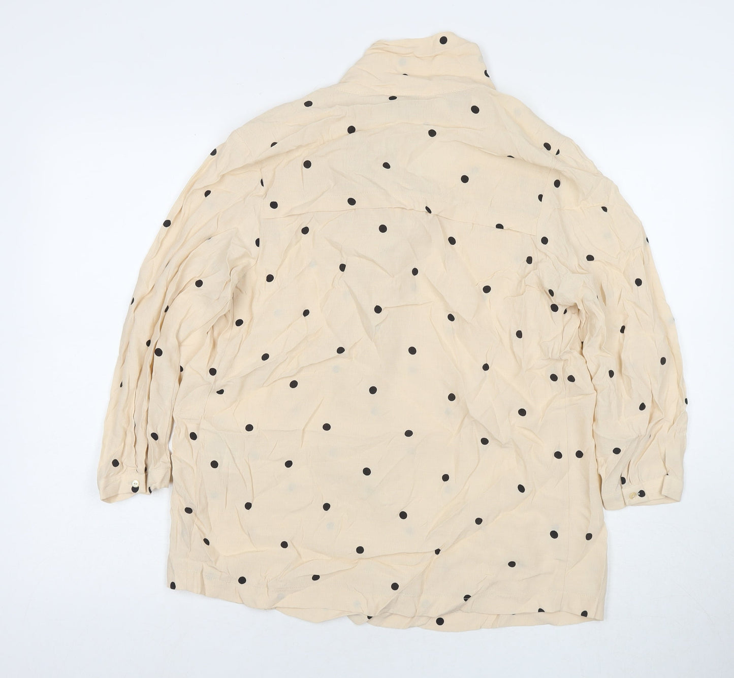 Womens UK Size 8 NEXT Beige Basic Blouse