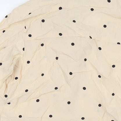 Womens UK Size 8 NEXT Beige Basic Blouse