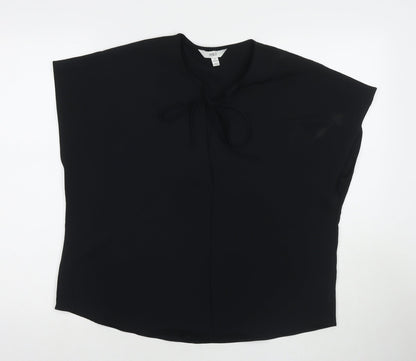 Womens UK Size 14 Marks and Spencer Black Basic T-Shirt