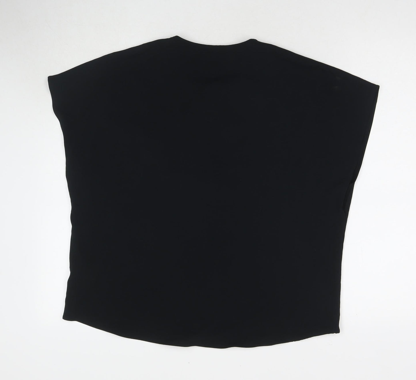 Womens UK Size 14 Marks and Spencer Black Basic T-Shirt