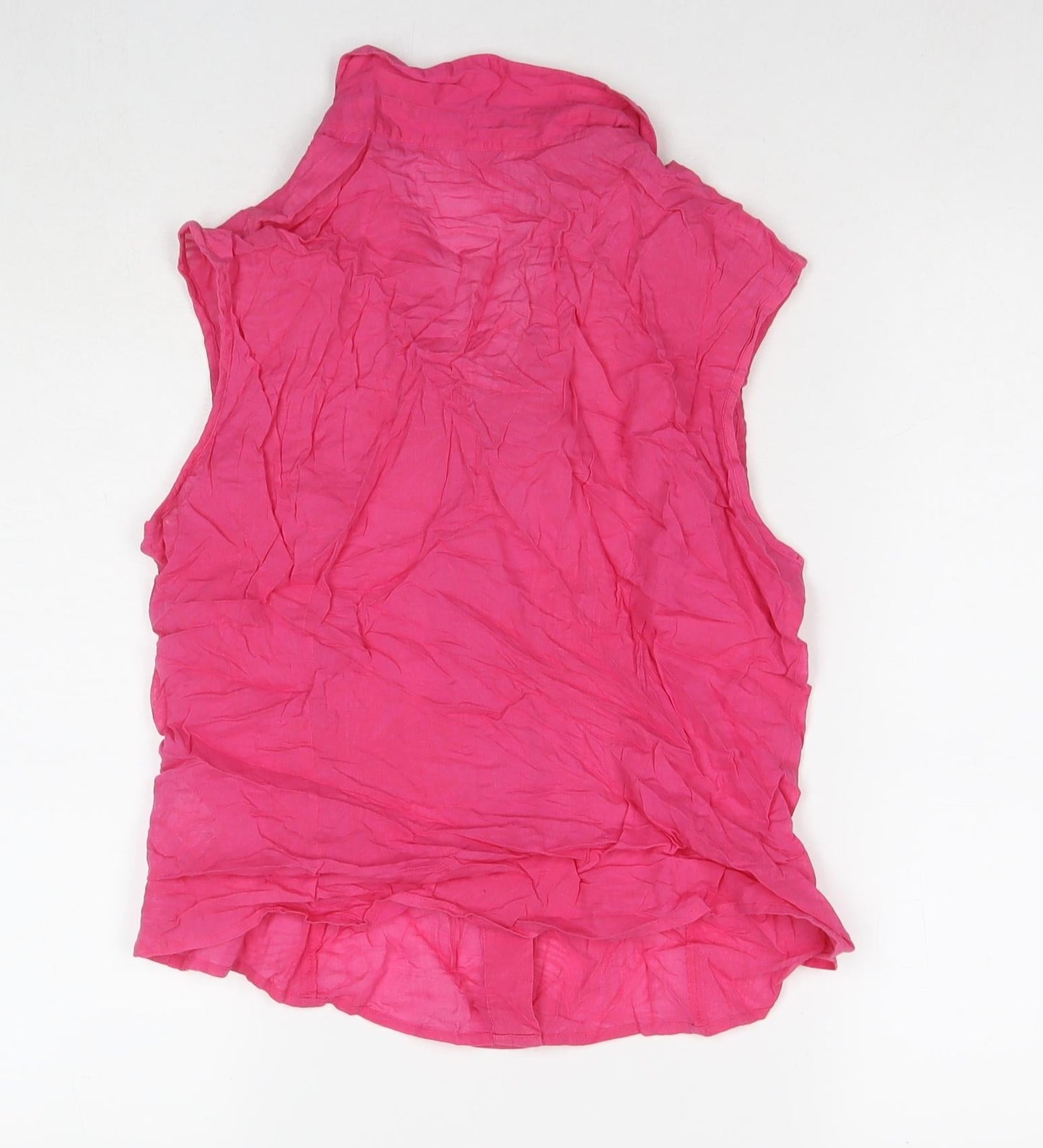 Womens UK Size 16 Marks and Spencer Pink Basic Button-Up