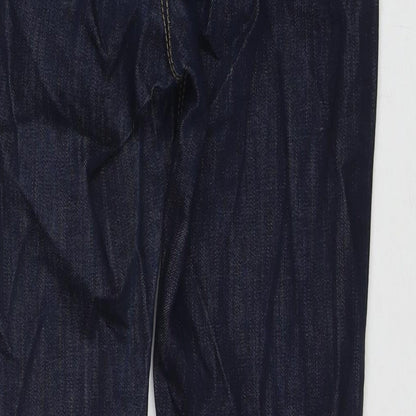 Hacienda Womens Blue Polyester Blend Straight Jeans Size 28 in L28 in Regular Zip