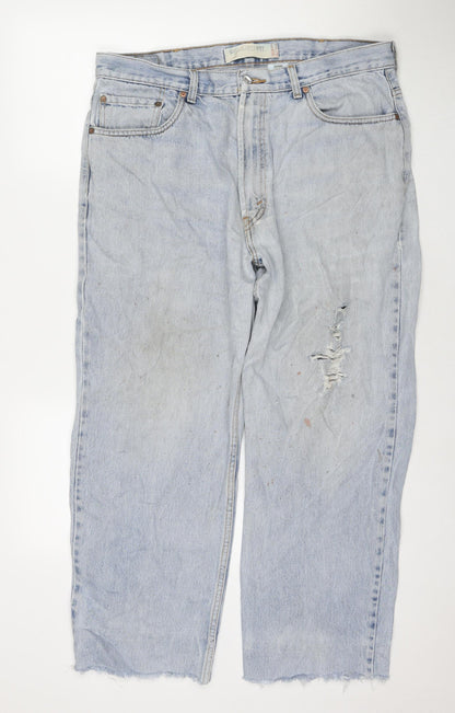 Levi's Mens Blue Cotton Straight Jeans Size 38 in L30 in Regular Zip