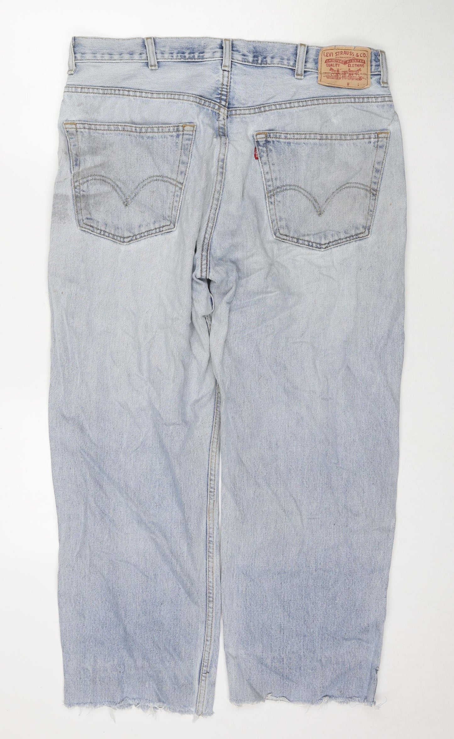 Levi's Mens Blue Cotton Straight Jeans Size 38 in L30 in Regular Zip