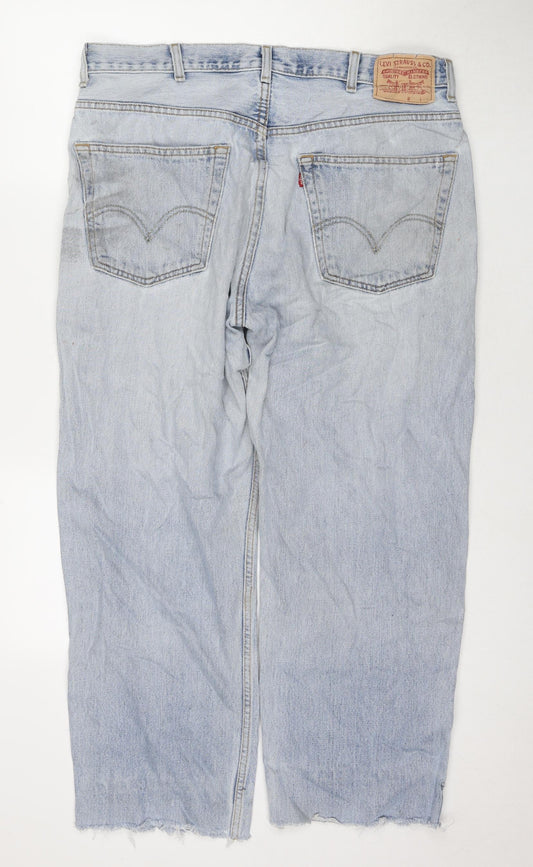Levi's Mens Blue Cotton Straight Jeans Size 38 in L30 in Regular Zip