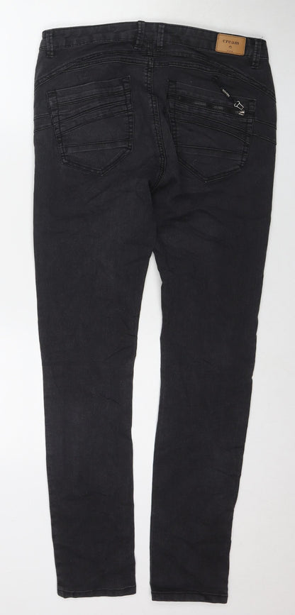 Cream Womens Black Cotton Skinny Jeans Size 31 in L31 in Regular Zip