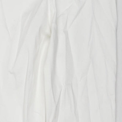 F&F Womens White Cotton Skinny Jeans Size 12 L27 in Regular Zip