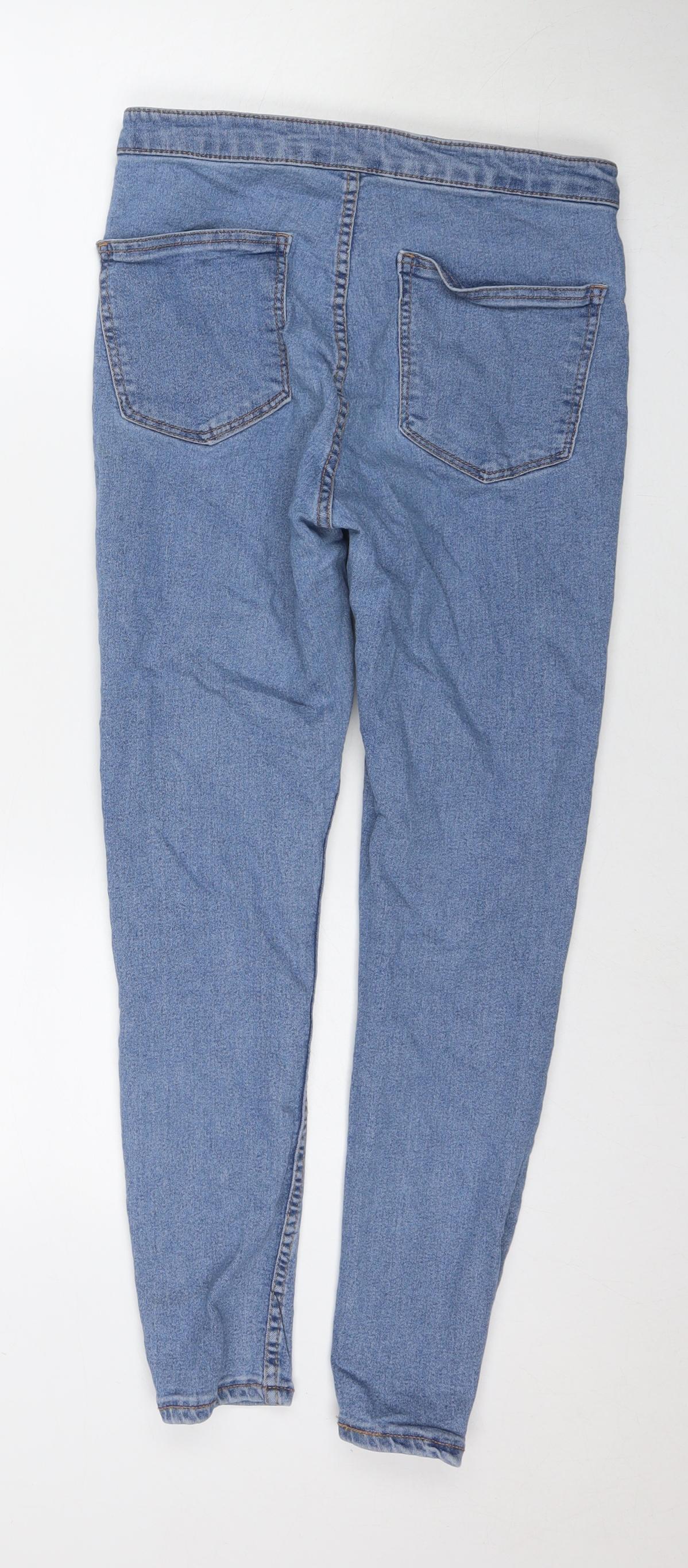 Bershka Womens Blue Cotton Jegging Jeans Size 30 in L27 in Regular