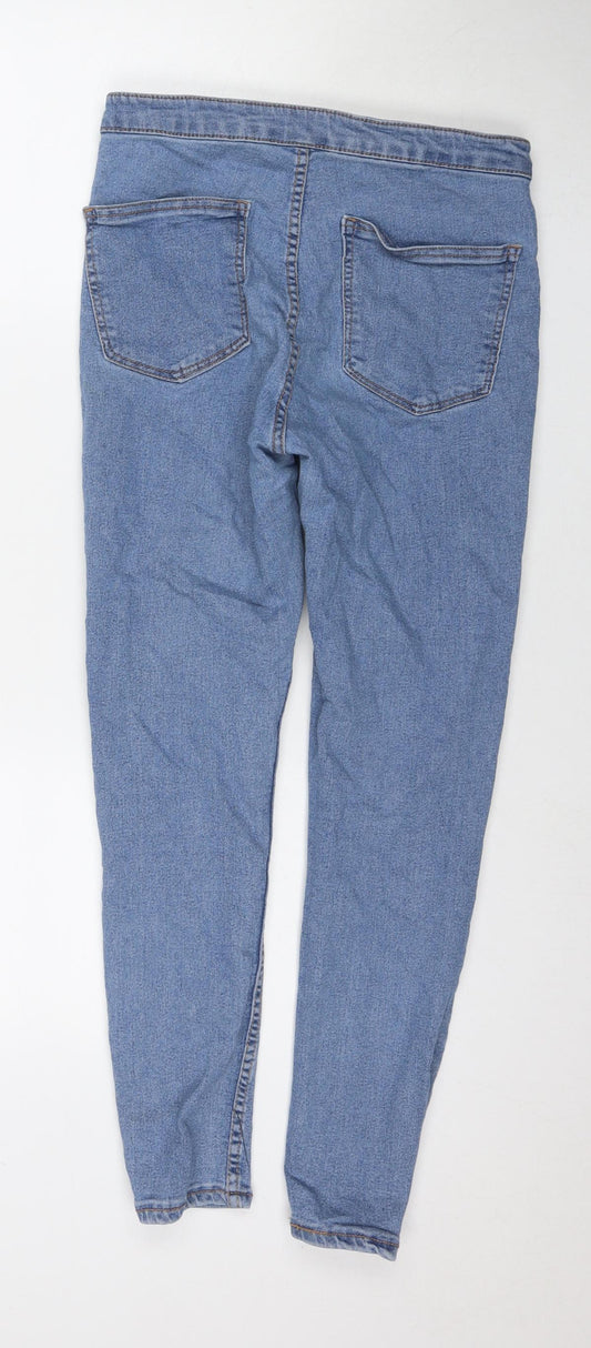 Bershka Womens Blue Cotton Jegging Jeans Size 30 in L27 in Regular
