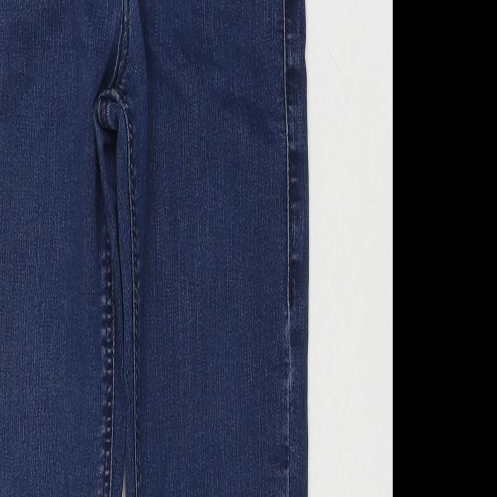 Denim & Co. Womens Blue Cotton Skinny Jeans Size 26 in L30 in Regular Zip