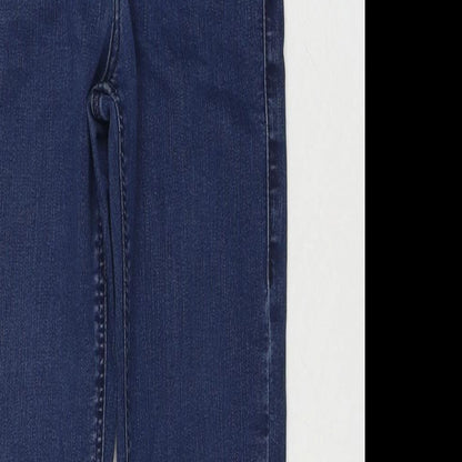 Denim & Co. Womens Blue Cotton Skinny Jeans Size 26 in L30 in Regular Zip