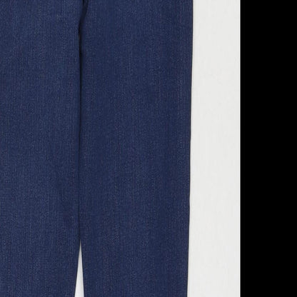 Denim & Co. Womens Blue Cotton Skinny Jeans Size 26 in L30 in Regular Zip