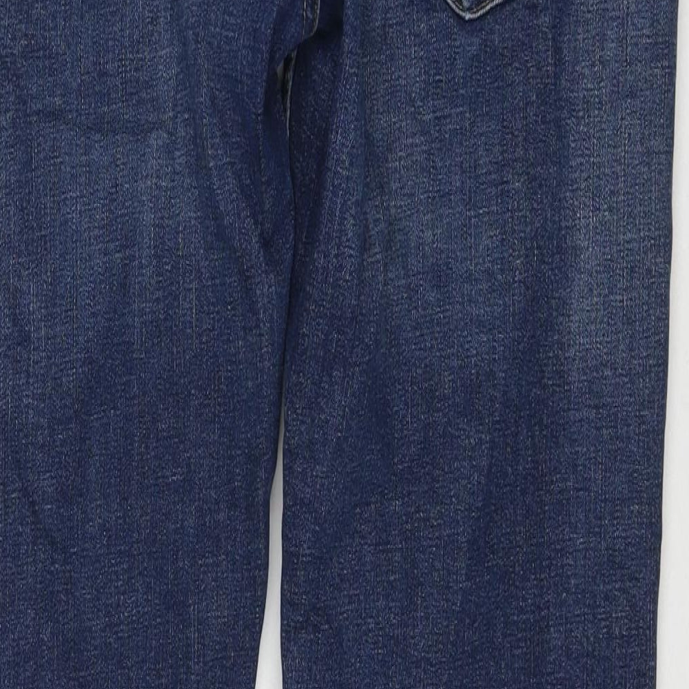 Denim 365 Womens Blue Cotton Straight Jeans Size 36 in L31 in Slim Zip
