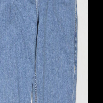 Topshop Womens Blue Cotton Skinny Jeans Size 26 L28 in Regular Zip