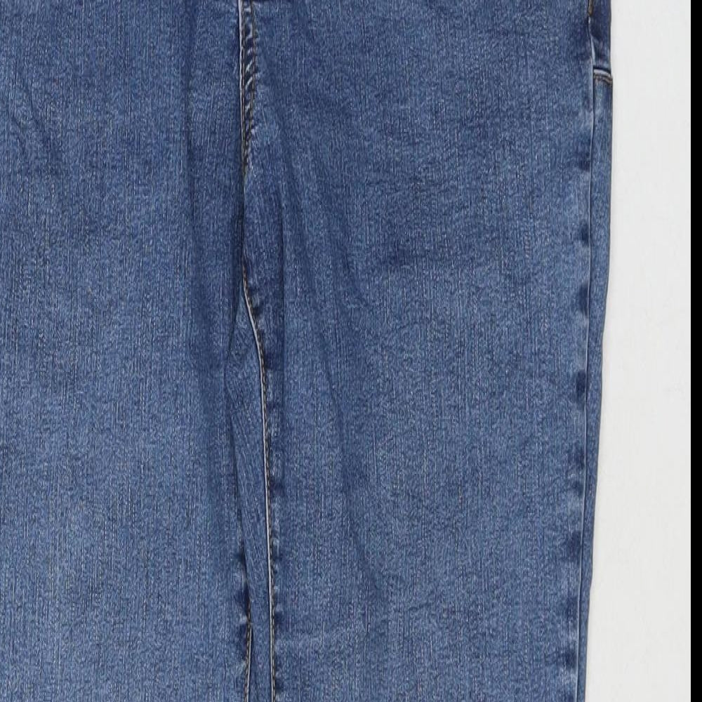 Blue73 Womens Blue Cotton Cropped Jeans Size 10 L25 in Regular Zip
