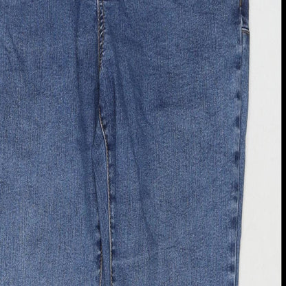 Blue73 Womens Blue Cotton Cropped Jeans Size 10 L25 in Regular Zip
