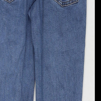 Blue73 Womens Blue Cotton Cropped Jeans Size 10 L25 in Regular Zip